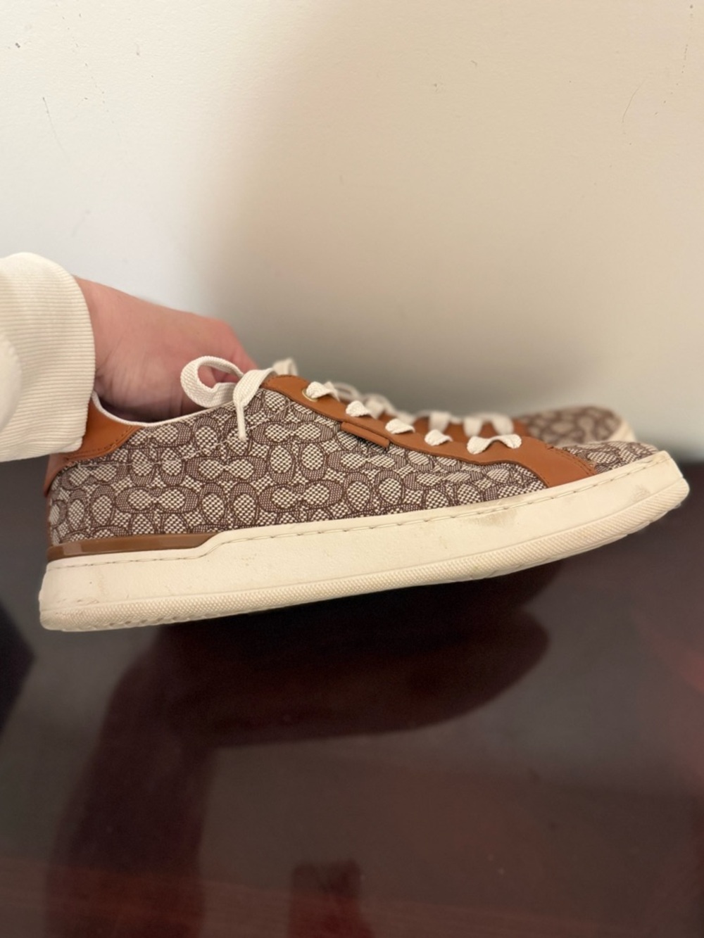 Coach Lowline low top sneaker signature jacquard tan brown monogram women’s 11 - Picture 10 of 10